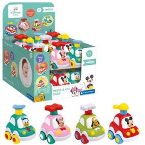 DISNEY BABY MACCHININE A RETROCARICA ASS. - PRESS AND GO CARS