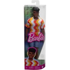 BARBIE - KEN FASHIONISTAS DI COLORE CON MAGLIETTA ROSSA GIALLA E ROSA E APPARECCHIO ACUSTICO 220
