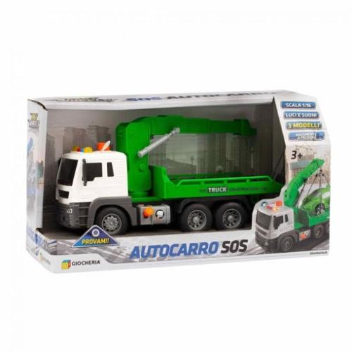 FAST WHEELS - SOS AUTOCARRO SCALA 1:16 GRU CON RIMORCHIO VERDE