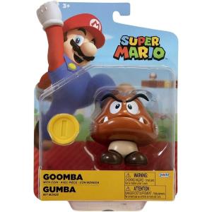 ACTION FIGURE SUPER MARIO PERSONAGGIO CM 15 GOOMBA CON MONETA
