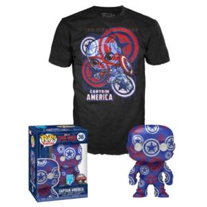 FUNKO TEE + POP MARVEL PATRIOTIC AGE CAPTAIN AMERICA MAGLIETTA M