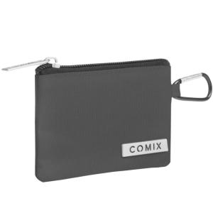 PORTAMONETE CON MOSCHETTONE MONOCOLORE NERO COMIX