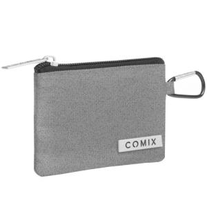 PORTAMONETE CON MOSCHETTONE MONOCOLORE GRIGIO MELANGE COMIX