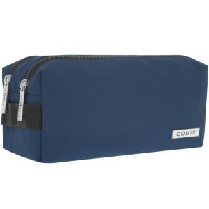ASTUCCIO CON 2 ZIP MONOCOLORE BLU COMIX
