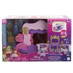 DISNEY PRINCESS - CASTELLO CARROZZA, PLAYSET TRASFORMABILE 2 IN 1 CON MINI BAMBOLA AURORA