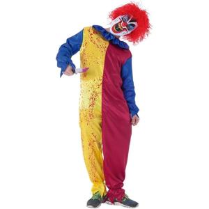 COSTUME PAGLIACCIO PAZZO PSYCO RAGAZZO MISURA L 8-10 ANNI