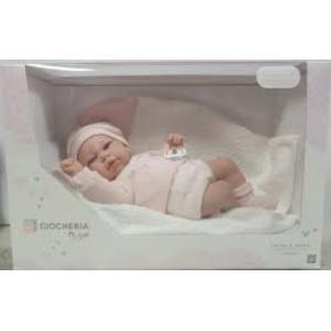 PREZZO PAZZO ARIAS - REBORN BEBÈ 40 CM CORPO MORBIDO TUTINA ROSA CON PESO