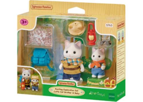 SYLVANIAN FAMILIES - SET DA ESPLORAZIONE: FRATELLO E BEBÈ GATTO LATTE