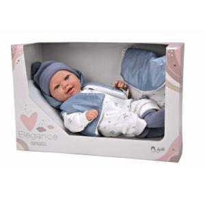 ARIAS - BAMBOLA REBORN BEBÈ ANDREA 45 CM MORBIDO PESO CON ZAINETTO 65377