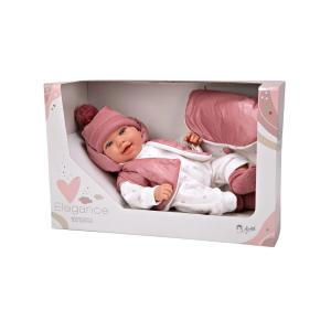 ARIAS - BAMBOLA REBORN BEBÈ ALICE 45 CM MORBIDO PESO CON ZAINETTO 65376