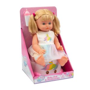 COCCOLE E BACI - BEBÈ 41 CM CON VASINO UNICORNO