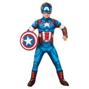COSTUME CAPTAIN AMERICA DELUXE CON MUSCOLI TAGLIA 5-6 ANNI
