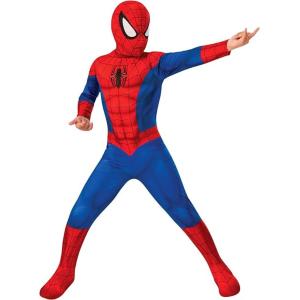 COSTUME SPIDERMAN CLASSIC 8-10 ANNI TUTA, COPRISTIVALI E MASCHERA,