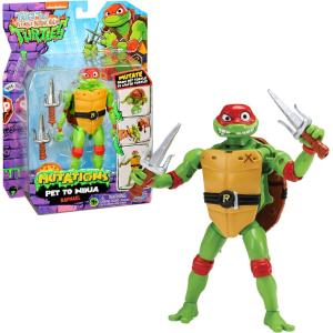 TURTLES TARTARUGHE NINJA ACTION FIGURE DELUXE RAFFAELLO TRASFORMABILE 15 CM