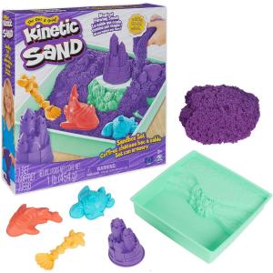 KINETIC SAND PLAYSET CASTELLO DI SABBIA VIOLA CON ANIMALI MARINI