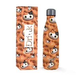 BORRACCIA TERMICA 500 ML ORANGE CAT 3D GATTO