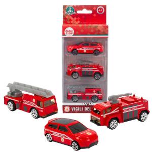 VIGILI DEL FUOCO - DIE CAST 1:64  PACK 3 VEICOLI MODELLO 2 IN METALLO