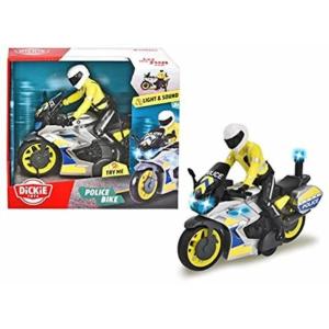 MOTO POLIZIA 17 CM CON LUCI E SUONI E PERSONAGGIO REMOVIBILE E SNODATO