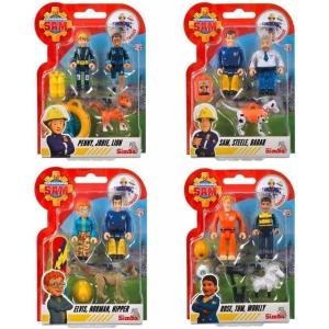 SAM IL POMPIERE SET 2 PERSONAGGI ARTICOLATI 4 ASS