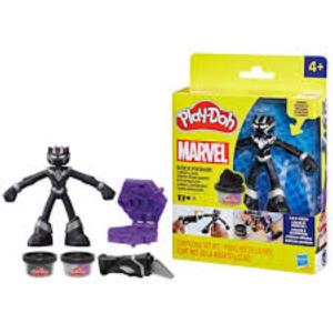 PLAYDOH ACTION FIGURES MARVEL BLACK PANTHER CON ARTIGLI
