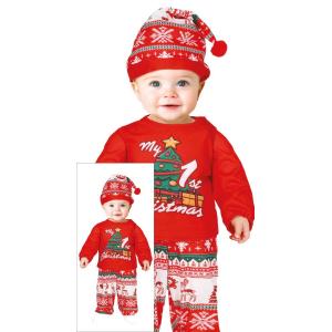 COSTUME IL MIO PRIMO NATALE PIGIAMA NEONATO TAGLIA 12 - 18 MESI