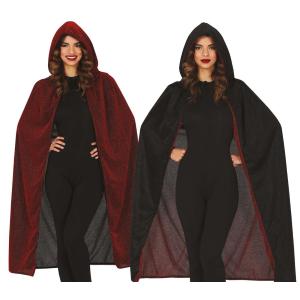 MANTELLO ROSSO VIVO CON CAPPUCCIO 120 CM