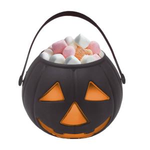 CONTENITORE PORTA CARAMELLE ZUCCA NERO 15 CM