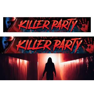 DECORAZIONE INSEGNA "KILLER PARTY" TELA 290 X 50 CM