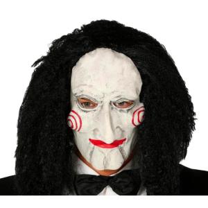 MASCHERA SAW L'ENIGMISTA MARIONETTA CON CAPELLI