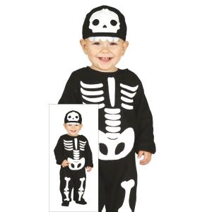 COSTUME SCHELETRO CARINO NEONATO TAGLIA 18-24 MESI