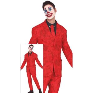 COSTUME JOKER PAGLIACCIO BATMAN CON VESTITO ROSSO ADULTO TAGLIA 52-54 (L)