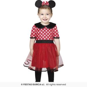 COSTUME MINNIE MOUSE TOPOLINO BAMBINA TAGLIA 2-3 ANNI