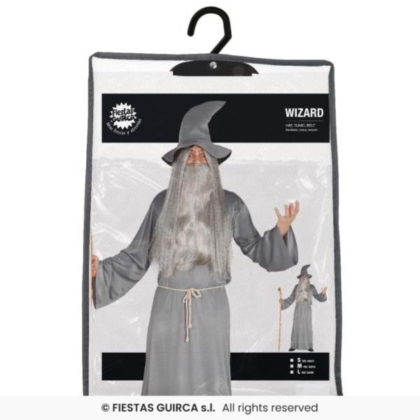 COSTUME MAGO GANDALF IL SIGNORE DEGLI ANELLI ADULTO TAGLIA 46-48 (S)