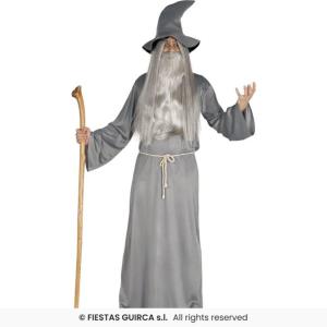 COSTUME MAGO GANDALF IL SIGNORE DEGLI ANELLI ADULTO TAGLIA 46-48 (S)