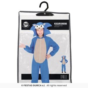 COSTUME SONIC PORCOSPINO BLU BAMBINO TAGLIA 5-6 ANNI