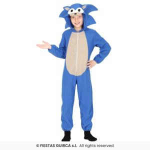 COSTUME SONIC PORCOSPINO BLU BAMBINO TAGLIA 7-9 ANNI