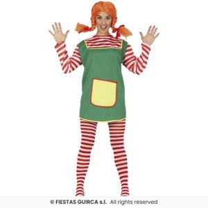 COSTUME PIPPI CALZELUNGHE MONELLA ADULTA TAGLIA M