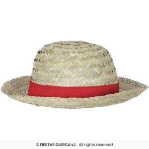 CAPPELLO DI PAGLIA CON NASTRO ROSSO MONKEY D.LUFFY ONE PIECE