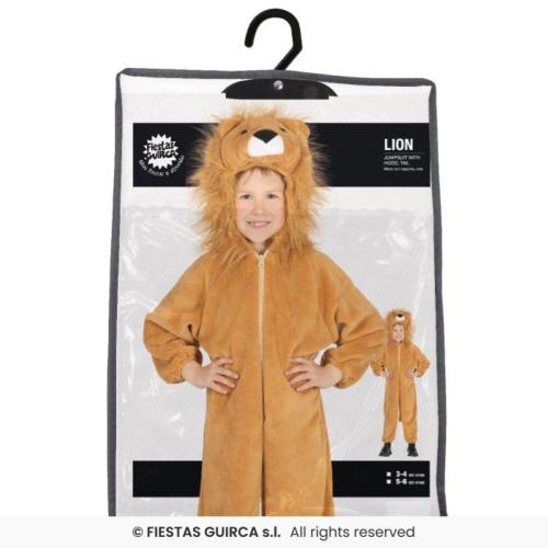 COSTUME LEONE LEONCINO BAMBINO TAGLIA 3-4 ANNI