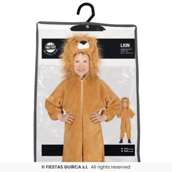 COSTUME LEONE LEONCINO BAMBINO TAGLIA 3-4 ANNI