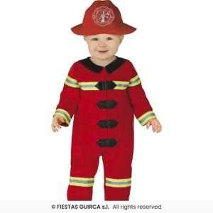 COSTUME POMPIERE NEONATO TAGLIA 18-24 MESI