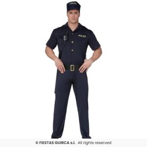 COSTUME AGENTE DI POLIZIA ADULTO TAGLIA 46-48 (S) POLIZIOTTO