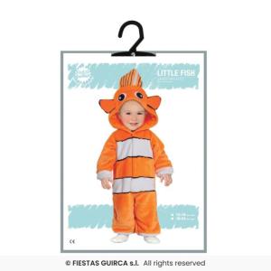 COSTUME PESCIOLINO ROSSO NEONATO TAGLIA 12-18 MESI NEMO