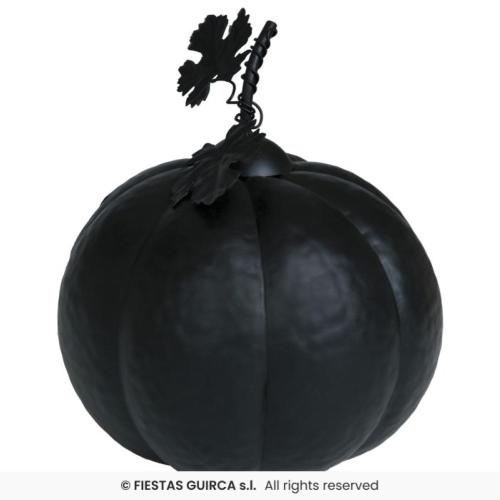 ZUCCA METALICA CON LUCE NERA 16 CM