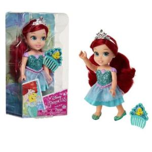 DISNEY PRINCESS BAMBOLA ARIEL SIRENETTA 15 CM CON PETTINE