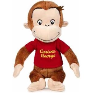 PELUCHE CURIOSO GEORGE CON T-SHIRT ROSSA 25 CM