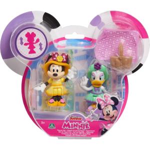 DISNEY JUNIOR SET 2 PERSONAGGI ARTICOLATI MINNIE GIALLO E PAPERINA VERDE