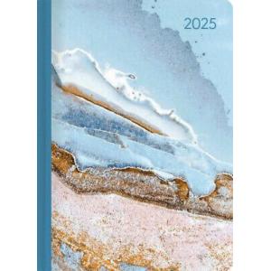 DIARIO AGENDA GIORNALIERA 2025 12 MESI JOURNAL STILE MARMO BLU