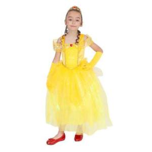 COSTUME PRINCIPESSA GIALLA BAMBINA MISURA 3-4 ANNI BELL
