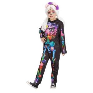 COSTUME CATRINA FIORI FELICI BAMBINA MISURA 5-6 ANNI